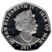 50 Pence - Elizabeth II Platinum Wedding - The Royal Honeymoon; Silver Proof obverse image