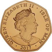 50 Pence - Elizabeth II Platinum Wedding - The Royal Wedding; Gold Proof obverse image