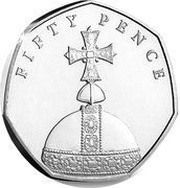 50 Pence - Elizabeth II The Coronation Orb, United Kingdom, 2018 reverse image