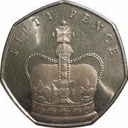 50 Pence - Elizabeth II St Edwards Crown, United Kingdom, 2018 reverse image