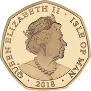 50 Pence - Elizabeth II Imperial State Crown; Gold Proof obverse image