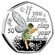 50 Pence - Elizabeth II Tinkerbell; Silver Proof, United Kingdom, 2019 reverse image