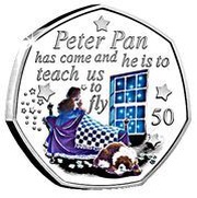50 Pence - Elizabeth II Wendy; Silver Proof, United Kingdom, 2019 reverse image