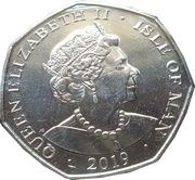 50 Pence - Elizabeth II ICC World Cup logo obverse image