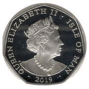 50 Pence - Elizabeth II ICC World Cup logo; Silver Proof obverse image