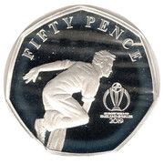 50 Pence - Elizabeth II Delivery Strike; Silver Proof, United Kingdom, 2019 reverse image