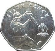 50 Pence - Elizabeth II Cover Drive, United Kingdom, 2019 reverse image