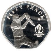 50 Pence - Elizabeth II Cover Drive; Silver Proof, United Kingdom, 2019 reverse image