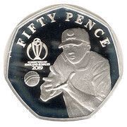 50 Pence - Elizabeth II Slip Catch; Silver Proof, United Kingdom, 2019 reverse image