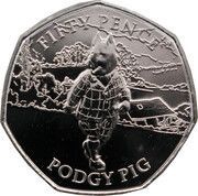 50 Pence - Elizabeth II Podgy Pig, United Kingdom, 2020 reverse image