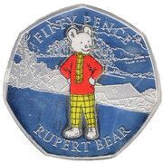 50 Pence - Elizabeth II Rupert Bear; Silver Proof, United Kingdom, 2020 reverse image