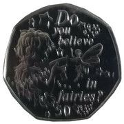 50 Pence - Elizabeth II Peter Pan and Tinker Bell, United Kingdom, 2020 reverse image