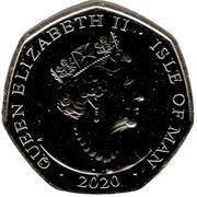 50 Pence - Elizabeth II Peter Pan and Tinker Bell; colourised version obverse image