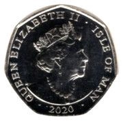 50 Pence - Elizabeth II The Jolly Roger; colourised obverse image