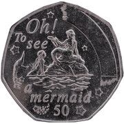 50 Pence - Elizabeth II The Mermaid, United Kingdom, 2020 reverse image