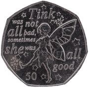 50 Pence - Elizabeth II Tinkerbell, United Kingdom, 2020 reverse image