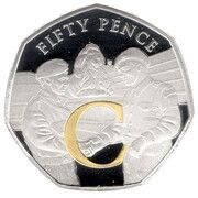 50 Pence - Elizabeth II VE Day - C; Silver Proof, United Kingdom, 2020 reverse image