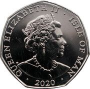 50 Pence - Elizabeth II 5th Portrait- Spitfires flying over St.Paul's Cathedral obverse image