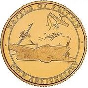 ½ Sovereign - Elizabeth II Battle of Britain - Hurricane, United Kingdom, 2020 reverse image
