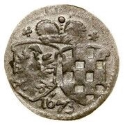 1 Dreier / Gröschel - Luise von Anhalt, Bohemia, 1673 reverse image