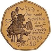50 Pence - Elizabeth II Smee; Gold Proof, United Kingdom, 2020 reverse image