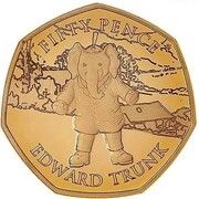 50 Pence - Elizabeth II Edward Trunk; Gold Proof, United Kingdom, 2020 reverse image