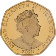 50 Pence - Elizabeth II VE Day - London Street Party Celebrations; Gold Proof obverse image
