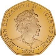 50 Pence - Elizabeth II VE Day - V; Gold Proof obverse image