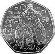 50 Pence - Elizabeth II Queen Of Hearts, United Kingdom, 2021 reverse image