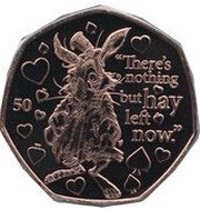 50 Pence - Elizabeth II The March Hare, United Kingdom, 2021 reverse image