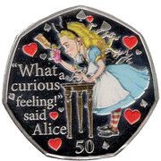 50 Pence - Elizabeth II Alice; Silver Proof, United Kingdom, 2021 reverse image