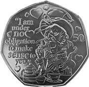 50 Pence - Elizabeth II The Mad Hatter, United Kingdom, 2021 reverse image
