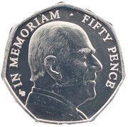 50 pence - Elizabeth II HRH Duke of Edinburgh - 2000's, United Kingdom, 2021 reverse image