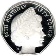 50 Pence - Elizabeth II Bust from 1960; Silver proof, United Kingdom, 2021 reverse image