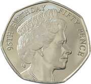 50 Pence - Elizabeth II Bust from 1970, United Kingdom, 2021 reverse image