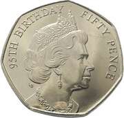 50 Pence - Elizabeth II Bust from 1980, United Kingdom, 2021 reverse image