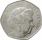50 Pence - Elizabeth II Bust from 2000, United Kingdom, 2021 reverse image