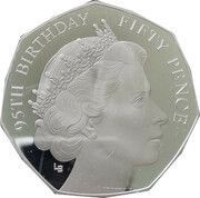 50 Pence - Elizabeth II 95th Birthday, United Kingdom, 2021 reverse image