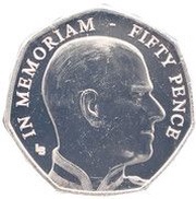 50 pence - Elizabeth II HRH Duke of Edinburgh - 1960's, United Kingdom, 2021 reverse image
