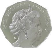50 Pence - Elizabeth II 95th Birthday, United Kingdom, 2021 reverse image