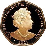 50 Pence - Elizabeth II The Red Queen; Gold Proof obverse image