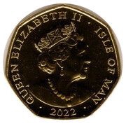 50 pence - Elizabeth II Platinum Jubilee - God Save Our Gracious Queen; Gold plated obverse image