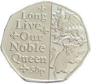 50 Pence - Elizabeth II Platinum Jubilee - Long Live Our Noble Queen, United Kingdom, 2022 reverse image
