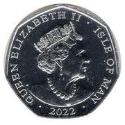 50 Pence - Elizabeth II Platinum Jubilee - Send Her Victorious; Silver and Gold plated obverse image
