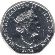 50 Pence - Elizabeth II Platinum Jubilee - God Save the Queen; Silver and Gold plated obverse image