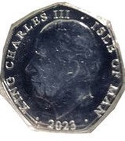 50 Pence - Charles III Anthem - God Save Our Gracious King; Ag-Au Plated obverse image