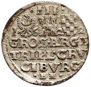 3 Groshen - Johann Christian Kluczbork, Bohemia, 1622 reverse image
