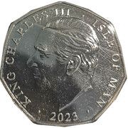 50 Pence - Charles III Anthem - Long to Reign Over Us; Ag-Au Plated obverse image