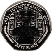 50 Pence - Charles III Tutankhamun - Torso, United Kingdom, 2023 reverse image