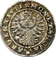 3 Kreuzers - Ludwig IV, Bohemia, 1659-1662 reverse image